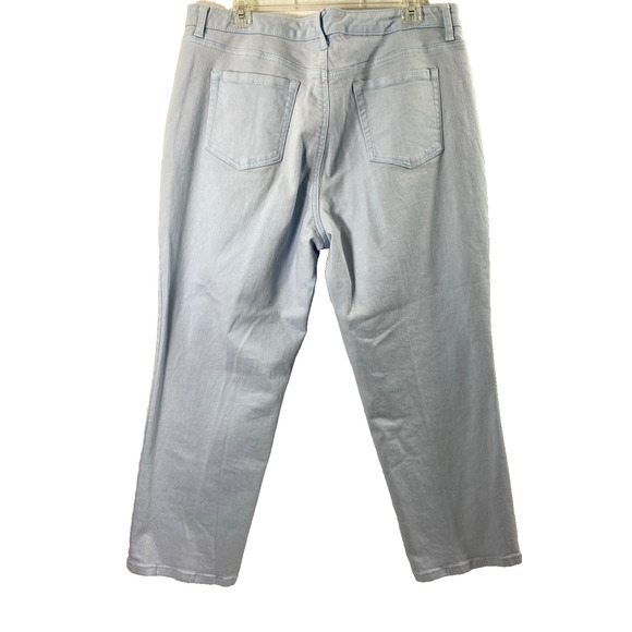 Style & Co Curvy Capri Jeans Womens Size 16 Light Blue Denim Stretch Pockets - Picture 2 of 13